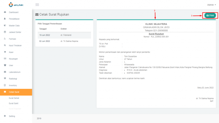 Data Surat Rujukan Cara Cetak Surat Rujukan | Cetak Surat – Pusat Tutorial eKlinik